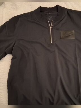 Nike KD Black Quarter-Zip Pullover with Raised Swoosh Patch